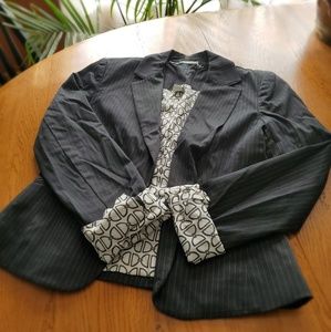 Black Pinstripe Blazer